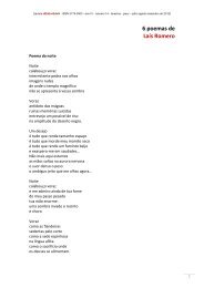 6 poemas de Laís Romero - dEsEnrEdoS