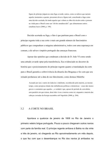 a corte portuguesa eo escravismo no brasil sob o olhar de ... - História