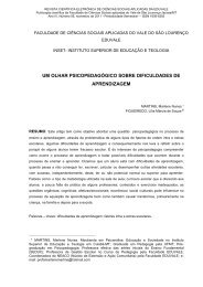 um olhar psicopedagógico sobre dificuldades de aprendizagem