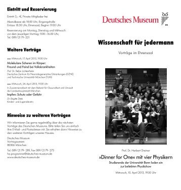 Wissenschaft für jedermann - Deutsches Museum