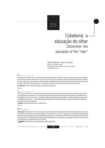 Cidadania: a educação do olhar - COGEIME