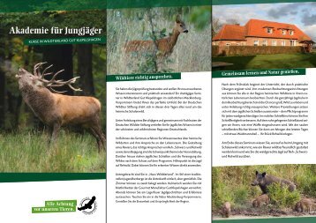 Akademie für Jungjäger - Deutsche Wildtier Stiftung