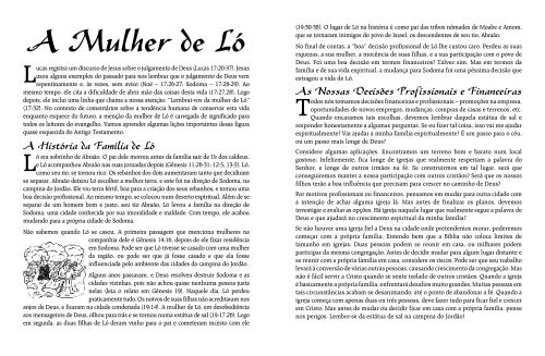 A Mulher de Ló - Estudos da Bíblia