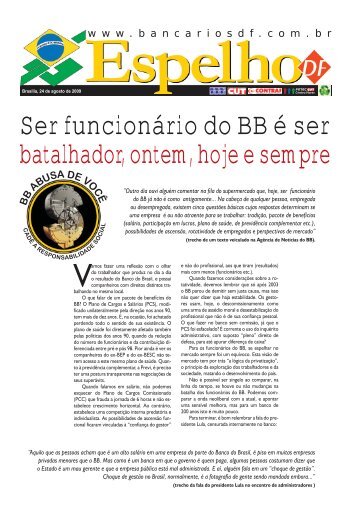 Ser funcionário do BB é ser batalhador, ontem, hoje e sempre