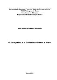 O Dançarino e o Bailarino: Ontem e Hoje. - voltar - Unesp