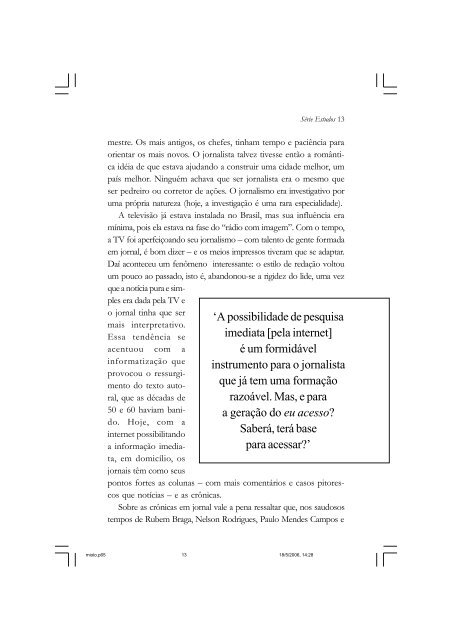 Jornalismo Ontem e hoje - Portal da Prefeitura da Cidade do Rio de ...