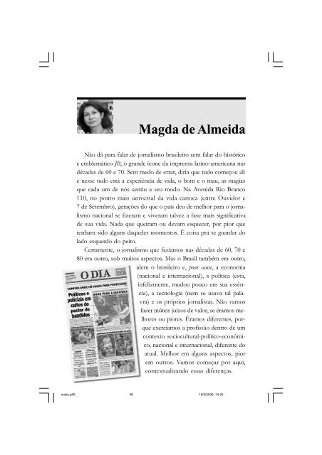 Jornalismo Ontem e hoje - Portal da Prefeitura da Cidade do Rio de ...