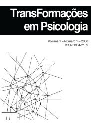 TransFormações em Psicologia - Instituto de Psicologia da USP