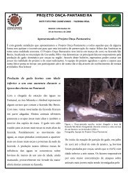 PROJETO ONÇA-PANTANEIRA - Pró-Carnívoros