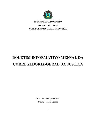 Boletim Informativo - Agosto de 2007 - Poder Judiciário do Estado ...