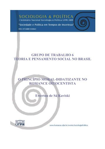 O princípio moral-didatizante no romance oitocentista