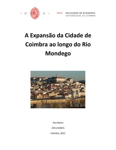A Expansão da Cidade de Coimbra ao longo do Rio Mondego