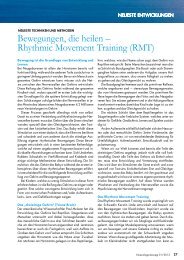 Bewegungen, die heilen â Rhythmic Movement Training (RMT)