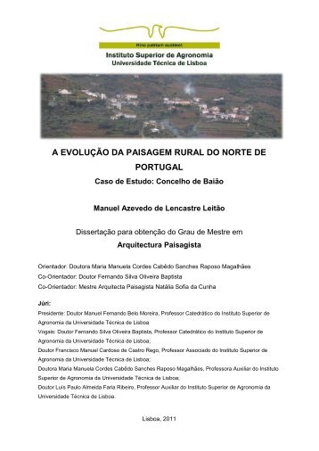 A Evolução da Paisagem Rural do Norte de Portugal e ...