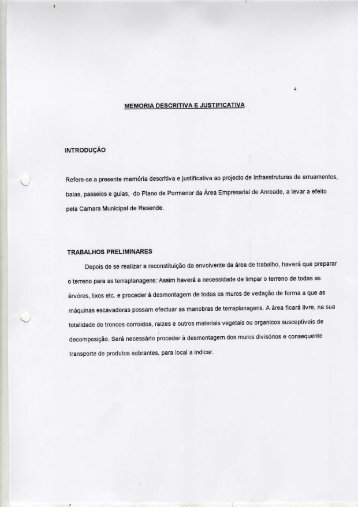 Memória Descritiva e Justificativa - Câmara Municipal de Resende