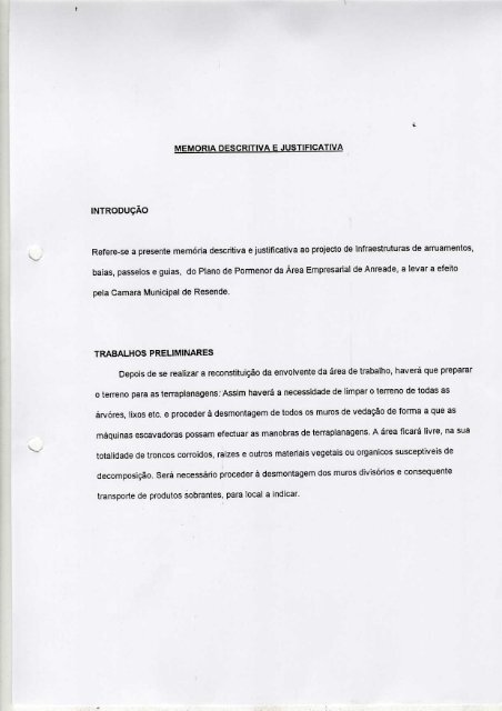 Memória Descritiva e Justificativa - Câmara Municipal de Resende
