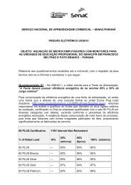 1º Esclarecimento ao Edital - Senac