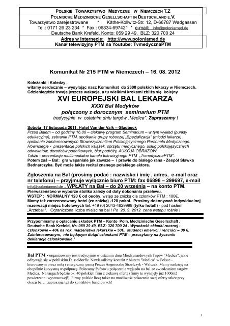 Xvi Europejski Bal Lekarza