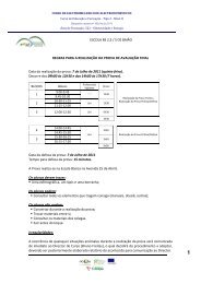 ESCOLA EB 2,3 / S DE BAIÃO REGRAS PARA A REALIZAÇÃO DA ...