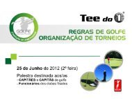 Regras de Golfe organização de Torneios