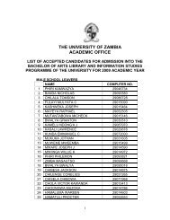 school of education notice board-balis - University Of Zambia