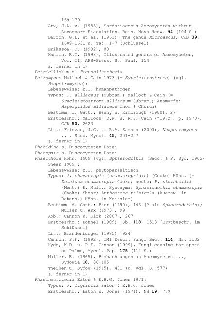 Pilzgattungen Europas - Liste 9: Notizbuchartige ... - DGfM