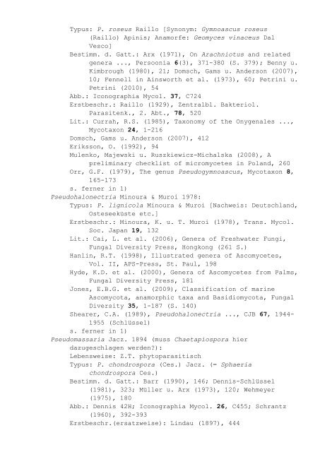 Pilzgattungen Europas - Liste 9: Notizbuchartige ... - DGfM