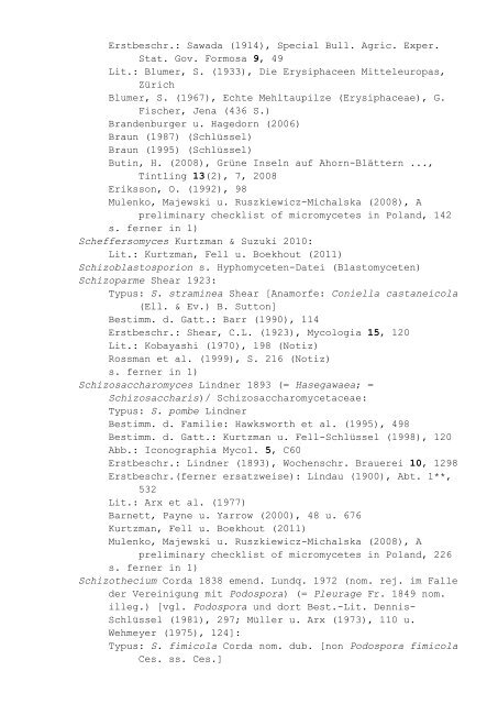 Pilzgattungen Europas - Liste 9: Notizbuchartige ... - DGfM