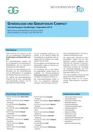 GYNÄKOLOGIE UND GEBURTSHILFE COMPACT - DGGG