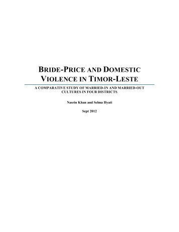 bride-price and domestic violence in timor-leste - Country Page List ...