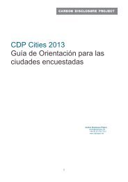 CDP Cities 2013 Guía de Orientación para las ciudades encuestadas