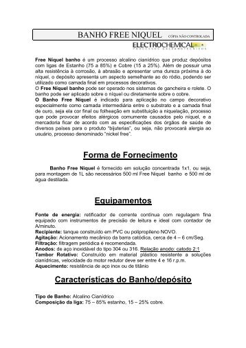 (Boletim Técnico - BANHO FREE NIQUEL _1_) - Electrochemical