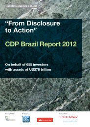 CDP Brazil Report 2012 - Carbon Disclosure Project