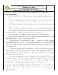 Banho diário e cuidados ao cliente internado - UFTM