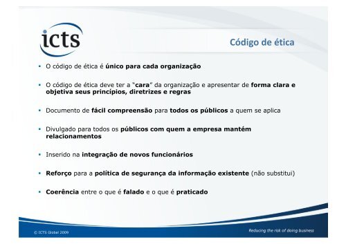 Código de ética - Fecomercio