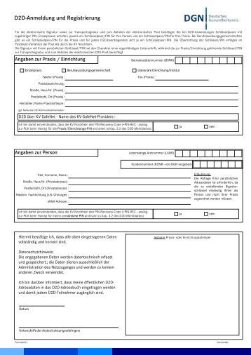 D2D-Anmeldung und Registrierung - DGN | Deutsches ...