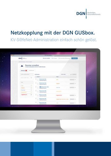 Datenblatt GUSbox 19" (PDF) - DGN | Deutsches Gesundheitsnetz