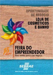 LOJA DE COSMÉTICOS E BANHO - Sebrae