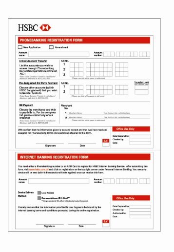 Registration Form - HSBC Bangladesh