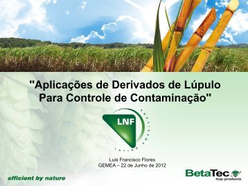 ''Aplicações de Derivados de Lúpulo Para Controle de ... - Gemea