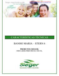 CARACTERÍSTICAS TÉCNICAS BANHO MARIA – STERN 6 - Sieger