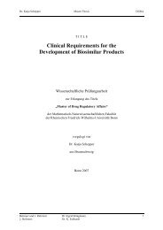 Clinical Requirements for the Development of Biosimilar ... - DGRA