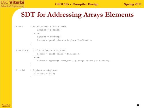 Spring 2011 CSCI 565 - Compiler Design