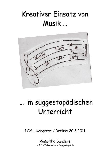 0. Handout. Deckblatt Musik im Seminar. mit Bild - DGSL