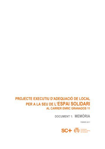 Projecte: Memòria - Ajuntament de Santa Coloma de Gramenet