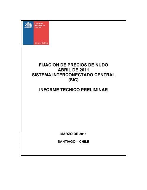 fijacion de precios de nudo abril de 2011 sistema interconectado ...