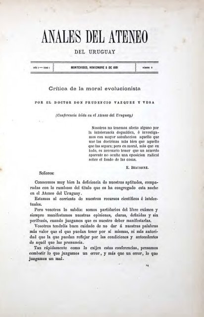 Año 1, t. 1, nº 3 - PUBLICACIONES PERIÓDICAS DEL URUGUAY