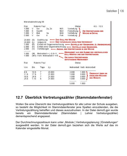 Planen im Stundenplan