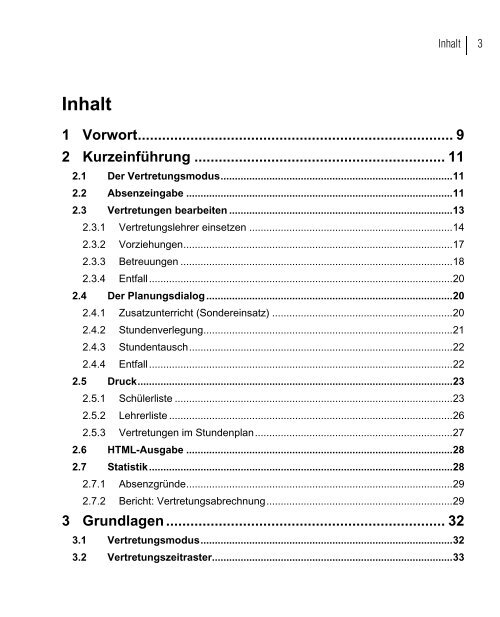 Planen im Stundenplan