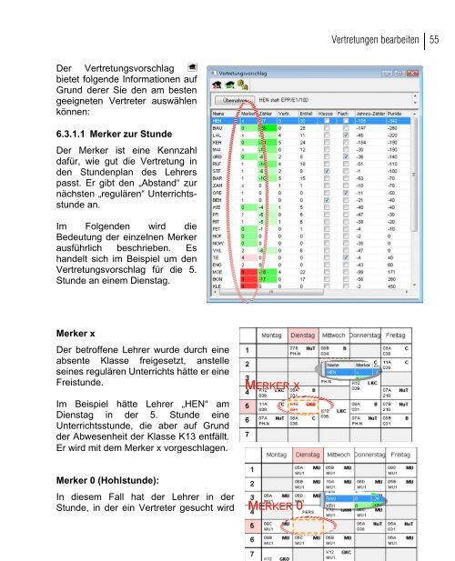 Planen im Stundenplan